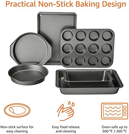 Amazon Basics 6-Piece Nonstick Bakeware Set
