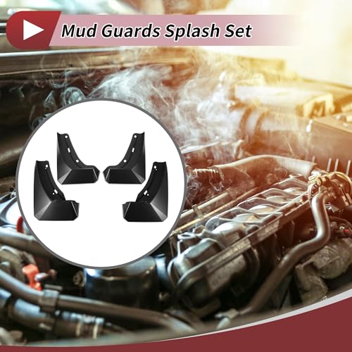 Image of 1 Set Mud Flaps Splash Guards for Hyundai IX45 2024 Front and Rear Mud Guards W /Mount Accessories