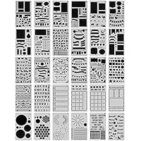 Algopix Similar Product 7 - 30 PCS Journal Stencils Planner