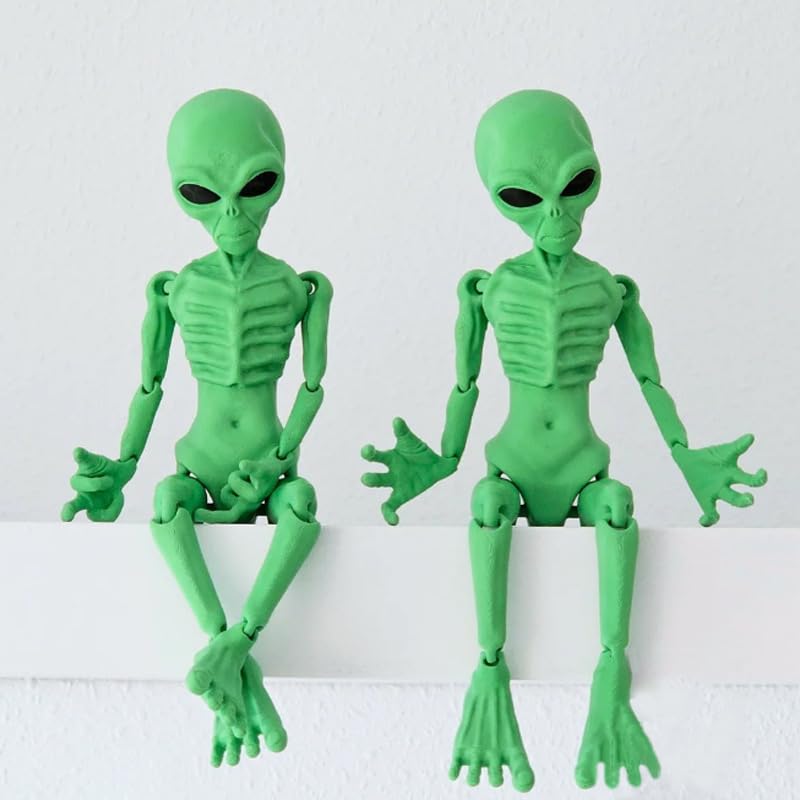 Amazon.com: Fogsea Poseable Alien Figurine – 3D Printed Green ET