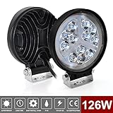 Amplia aplicación: esta luz de conducción redonda se adapta a vehículos todo terreno, camiones, SUV, barcos, ATV / UTV, motocicletas, luces para acampar al aire libre, etc.