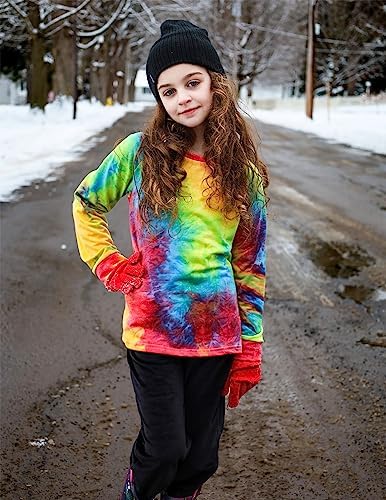 Arshiner Girls Casual Tie Dye Crewneck Long Sleeve Loose Sweatshirt for 4-12 Years 8 5145kP07dHL. AC