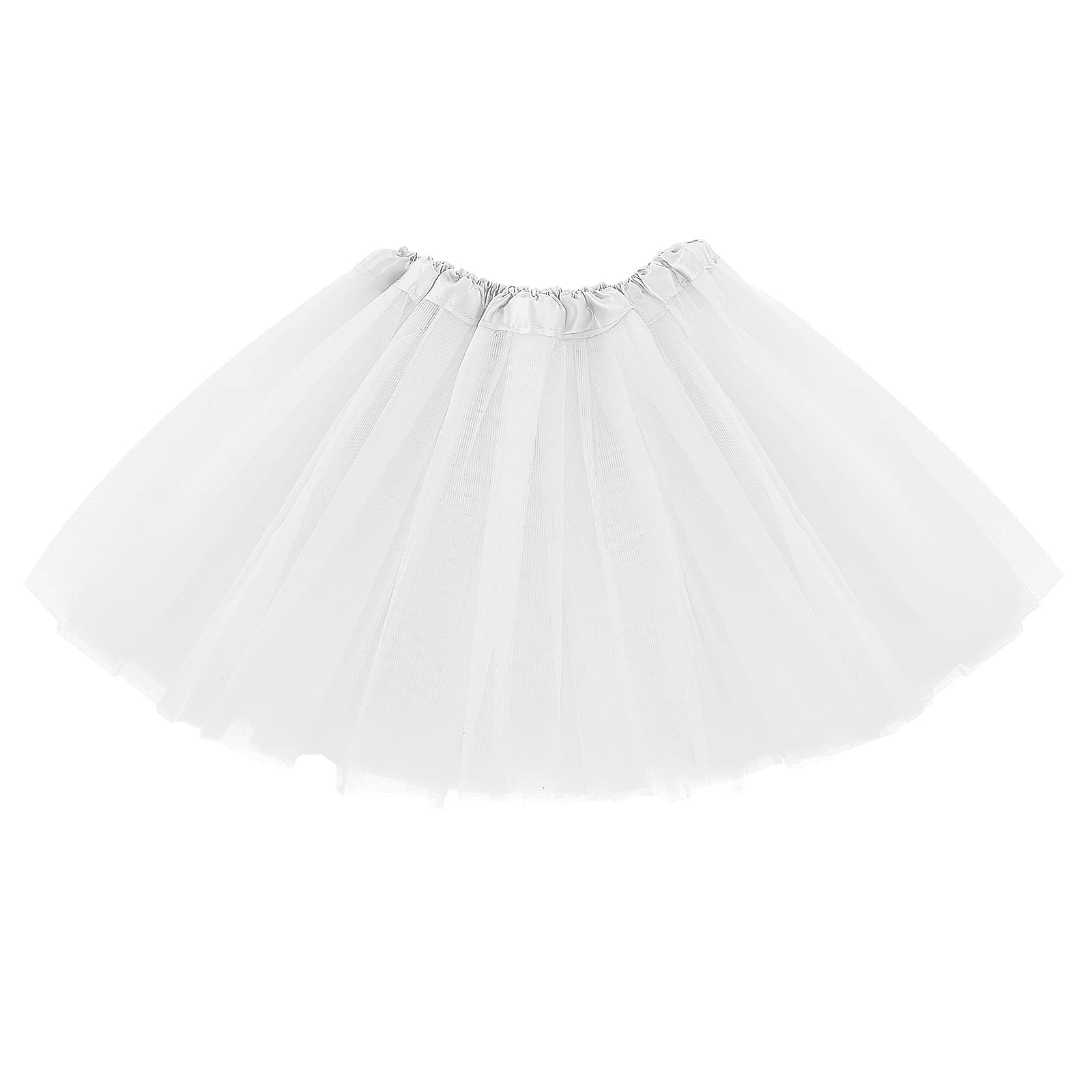 THE WHITE SHOPTutu Skirt for Girls, Girls Tutu Kids Dress Layered Tulle Tutu 4 Layer Tulle Tutu Girls Ballet Dress Up Kids Tutu Tulle Tutu Skirt Diaper Cover Tutu Skirts Toddler Tutu Skirt