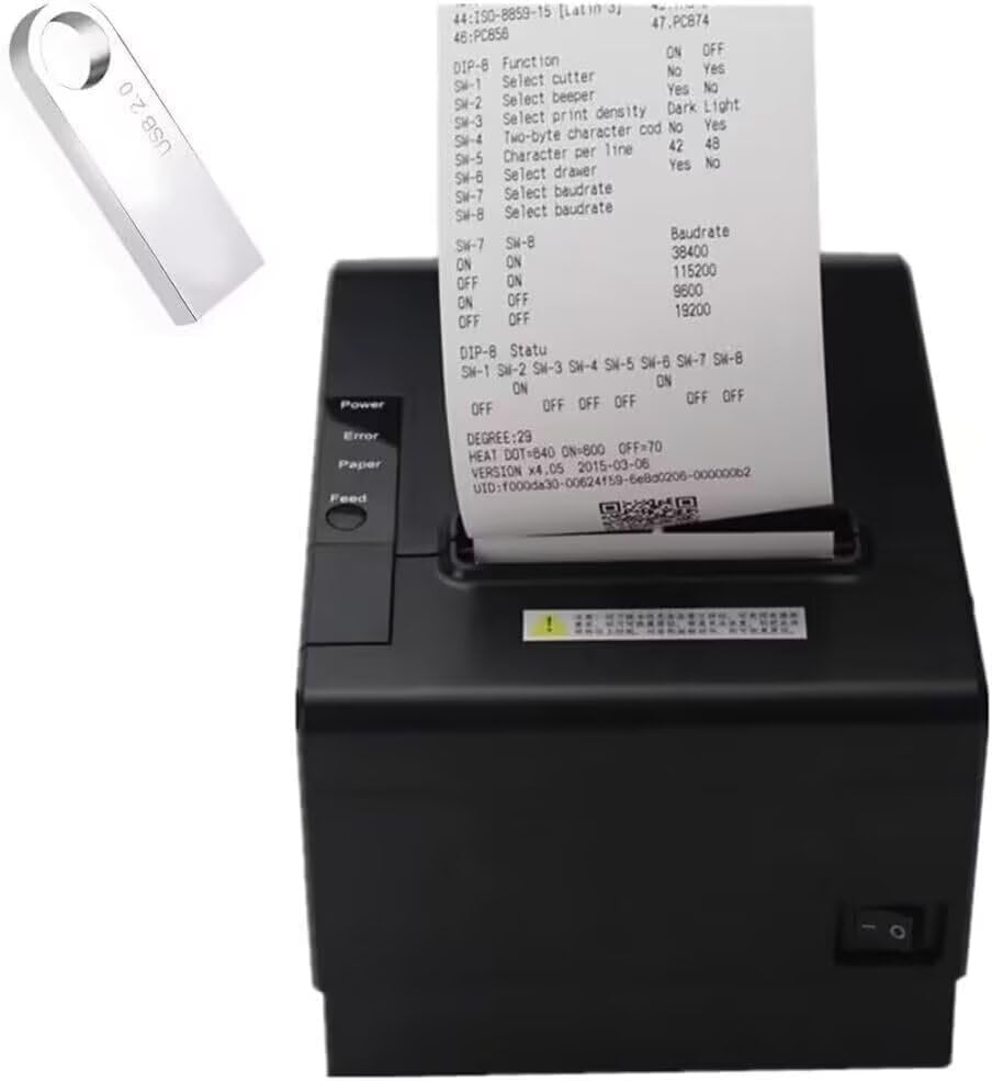 Image of pos kithcen printer,80mm Restaurant Auto cutter thermal receipt bill ticket printer for small business,Compatible with android /WINDOWS,NOT for ios /ipad /MAC /POS Systerm (Bluetooth+LAN /Ethernet+USB)