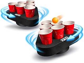 Whirl Pong – The Spinning Cup Pong Game | Rechargeable Rotating Party Game Set | Ultimate College Party, Tailgate & Family Game | Cup Pong Reinvented