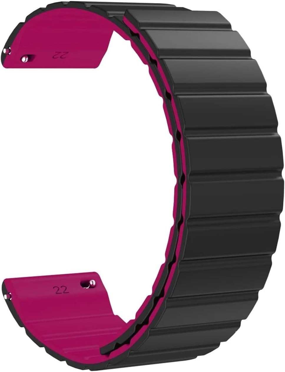 1PCS Magnetic Watchband 16mm 18mm 20mm 22mm Release(Black WIne Red,16mm)