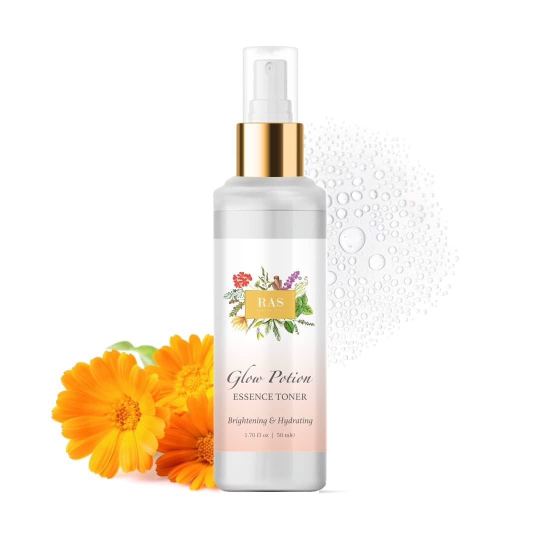 RAS LUXURY OILSGlow Potion Essence Toner - Hydrating & Plumping; Enriched With Hyaluronic acid, Licorice & Niacinamide; Deeply Hydrates the Skin, Soothes Redness/Inflammation, Evens the Skin; 50 ml