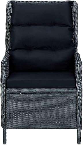 Miniatura 6 de Juego de comedor para terraza, jardín al aire libre, mesa de comedor de madera maciza duradera, silla de respaldo ajustable, resistente a la