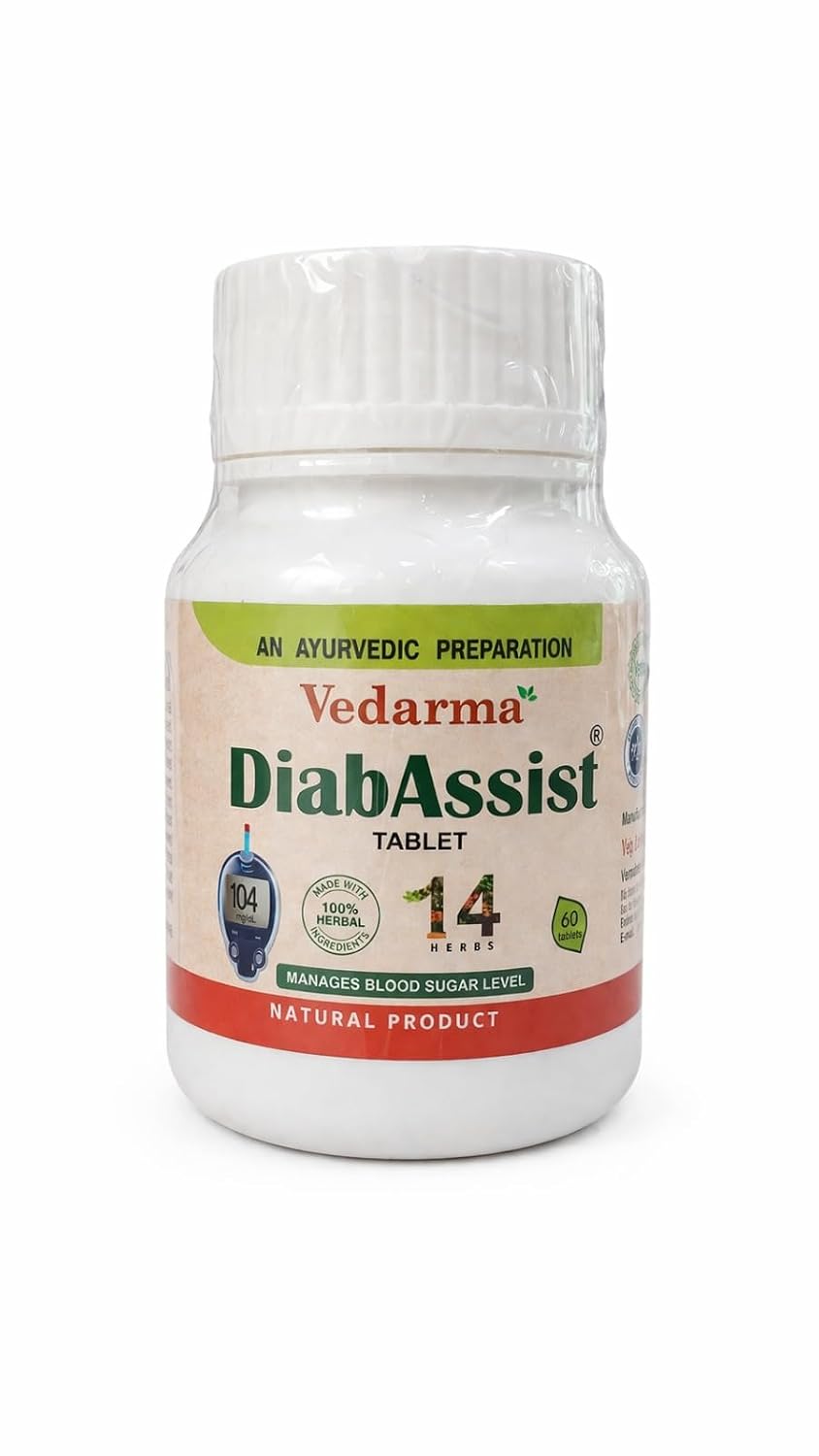DiabAssist Herbal Tablets | Ayurvedic Wellness Supplement with Traditional Herbs | Supports Healthy Lifestyle & Daily Balance | 60 Tablets