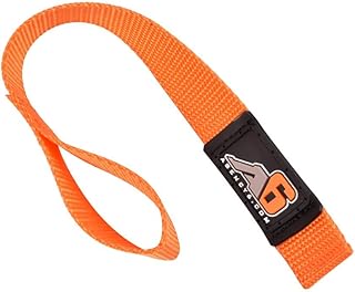 Agency 6 Winch Hook Pull Strap - Orange - 1 INCH Wide - Heavy Duty - Made in The U.S.A.