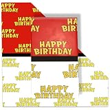 SAVITA 10pcs Red and White Cartoon Theme Wrapping Paper, 50x70cm/19.7x27.6 In Birthday Gift Wrapping Paper for Boy Girls Birthday Baby Shower Party DIY Craft