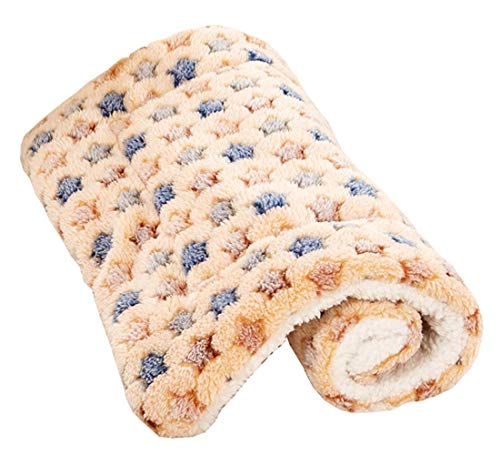 ACTNOW Cama para Perro y Gato, Manta Lavable para Mascotas de Material Suave, Color marrón - L/ 80x55cm