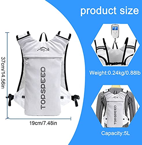 Image of INOXTO Hydration Vest Backpack, Lightweight Running Water Vest With 1.5L Bladder Bag for Hiking, Trail Running, Cycling, Marathon - Daypack for Women Men
