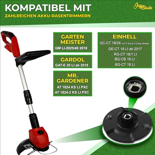 Jay Blade JayBladeDisc1 + 20 Kunststoffmesser Schneidscheibe Ersatzscheibe Trimmerscheibe Scheibe für Akku Rasentrimmer passt für Einhell | Gardol | Gartenmeister | Mr Gardener