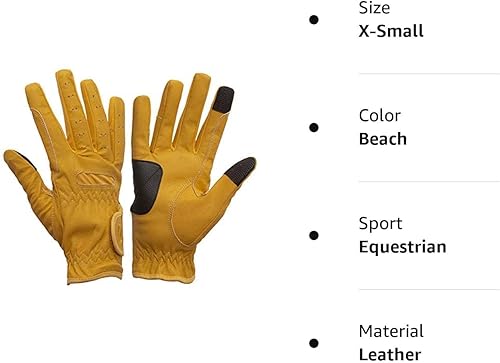 Miniatura 39 de EQUEST GripPro - Guantes de cuero para montar a caballo con pantalla táctil Beige Bronceado