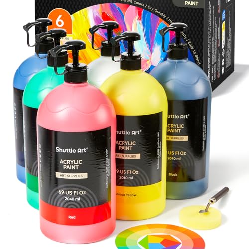 Shuttle Art 6 Colors Acrylic Paint Set