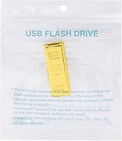Vista 8 de BorlterClamp - Unidad flash USB de 32 GB con forma de barra dorada, unidad USB divertida para almacenamiento externo de datos