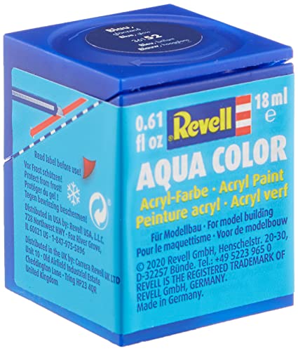 Revell 36152 Aqua-Farbe Blau (glaenzend) Farbcode: 52 RAL-Farbcode: 5005 Dose 18ml, 18 ml (1er Pack)