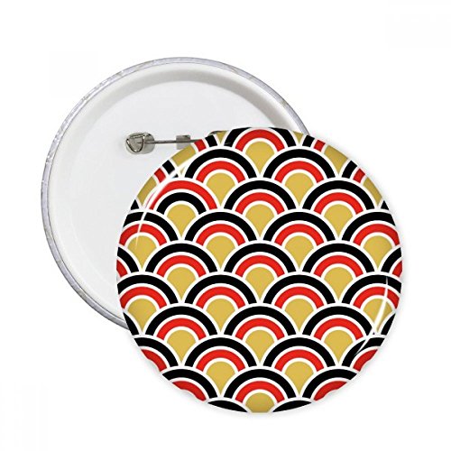 Badge bouton squames rouge d'or noir pour personnaliser vos vêtements au quotidien