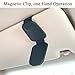 KIWEN Sunglasses Holders for Car Visor, Magnetic Leather Glasses Eyeglass Clip for Car, Ticket Card Clip Sunglasses Mount, Car Visor Accessories Gadgets (1, Black)