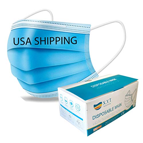 50 PCS Face Mask Disposable for General Use 3 Ply Earloop Pollution Health