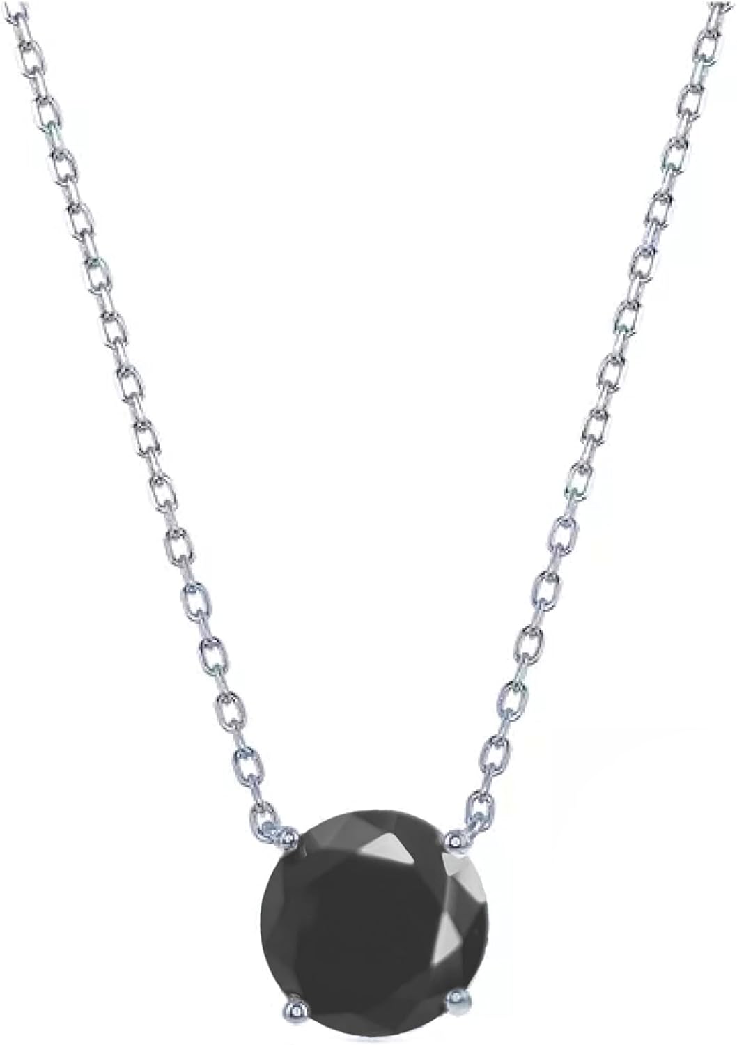 DIVA'S Single Stone Necklace Sterling Silver 925 Gold Plated
