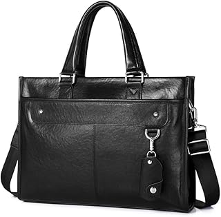 Zzenvvin Men's Business Briefcase - Full - Grain Cowhide Leather