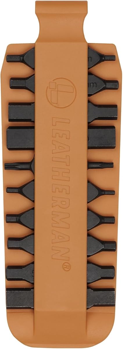 Kit de puntas LEATHERMAN número 1, puntas para destornillador de doble punta, naranja | Puntas para destornillador de doble punta Phillips & Flathead, se adapta a destornilladores de puntas multiherramienta y hexagonales estándar de 1/4 de pulgada