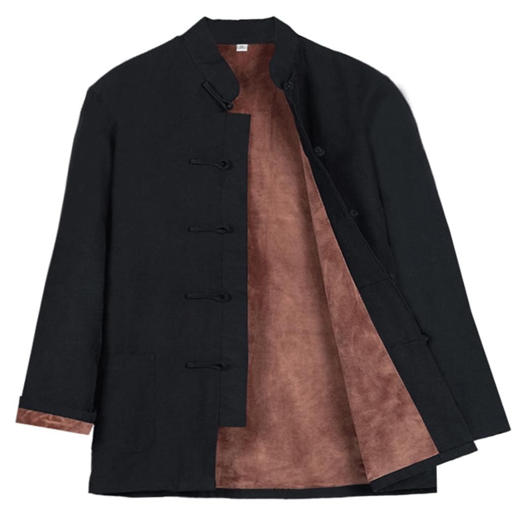 Veste de Tai-chi Traditionnelle Chinoise en Coton Noir Taille M