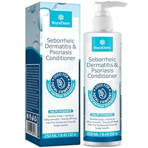 Roycederm Seborrheic Dermatitis Psoriasis Conditioner: Scalp Treatment for Folliculitis Psoriasis Dry Itchy Scalp Oily Hair – Dandruff Conditioner for Healthy Hair