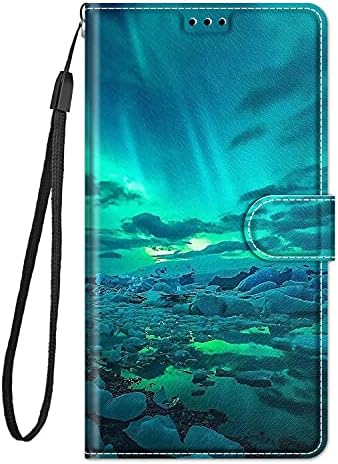 Dfjhure Oppo A16S Case Oppo A54S Oppo A16 Case Leather Flip Wallet Phone Case Cover Silicone Shockproof Bumper Cover Stand View Cover with Card Slots Phone Case For Oppo A16 / A16S / A54S- Butterfly