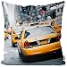 VOID New York Taxi NYC poszewka na poduszkę poliester wodoodporna do użytku na zewnątrz wewnątrz i na zewnątrz, wymiary poduszki: 50 x 50 cm