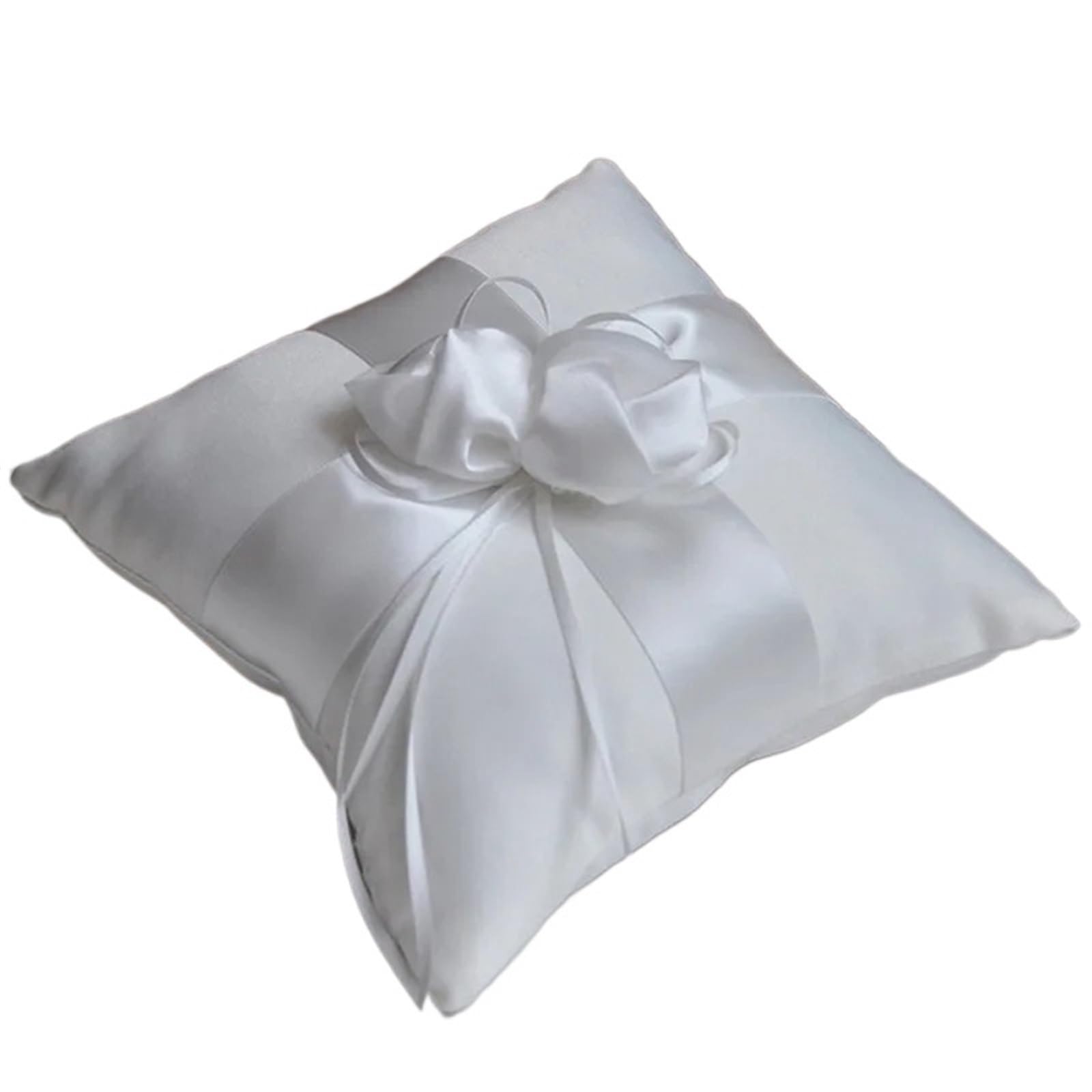 Hochzeitsring-Kissen Ring Kissen Party Decor Kissen Ring Festliche Lieferungen Hohl Spitze Hochzeit Dekorationen(S1 (15x15cm))