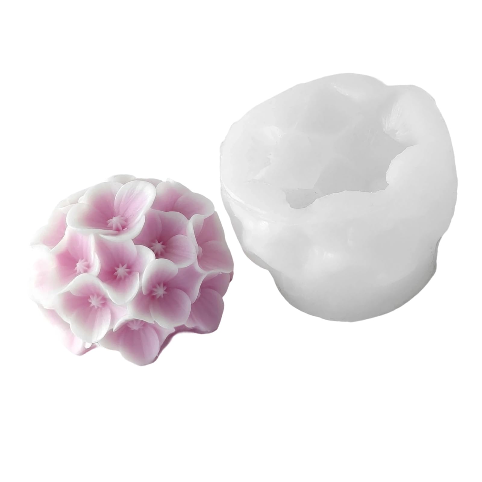 hogtnd Professional Silicone Hydrangea Candle Mould, Ideal for Baking Projects at Home and Party Decoration, Robust and Flexible Silicone Candle Mould