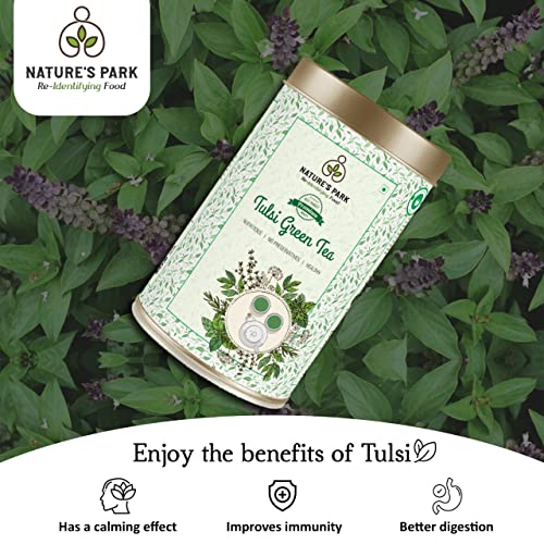 Image of NATURE'S PARK GREEN TEA (Basil (Tulsi), 125 Gm)