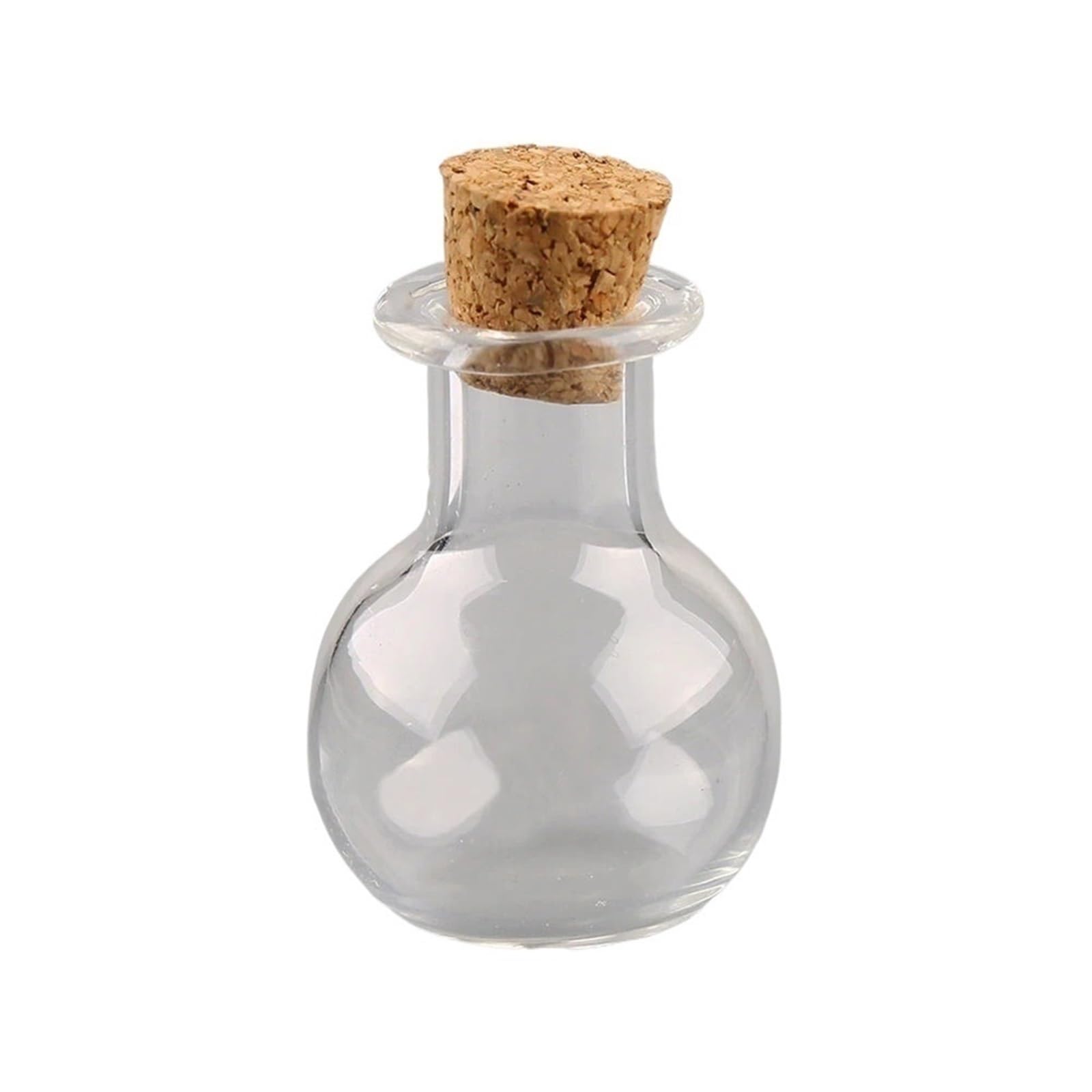 Loacea Decorative Glass Jar 5pcs Cork Stoppers Mini Empty Glass Bottles, Decorative Jars Wedding Holiday Small Containers(23 * 17mm)