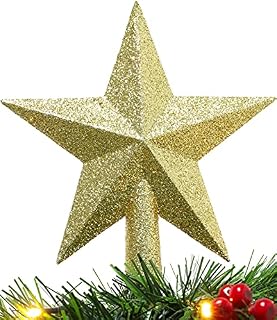 Christmas Concepts® 20cm Glitter Tree Top Star Decoration  Christmas Tree Topper (Midnight Blue)