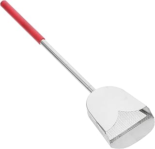 GANAZONO Pelle à Crottins de Poule Acier Inoxydable avec Manche Long Télescopique Râteau Ergonomique pour Nettoyage Rapide et Pratique du Poulailler Accessoire Portable pour Entretien des