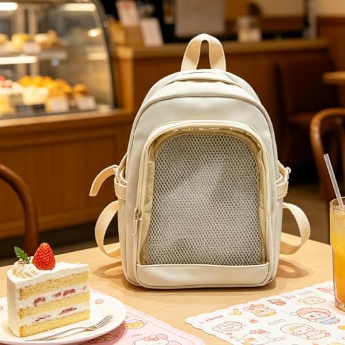 Mochila protectora de pines con ventana transparente para evitar robos y caídas 3
