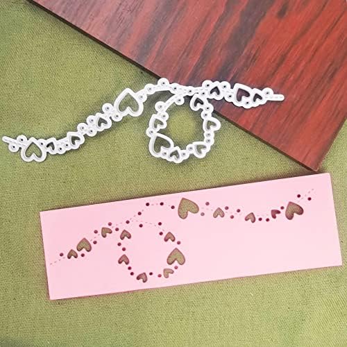 SENHAI Cutting Dies for Cards Making Decor, Bubble Spotty Line Cutting Die Cuts & Heart Lace Metal Cutting Dies DIY Scrapbooking Album Embossing Cards