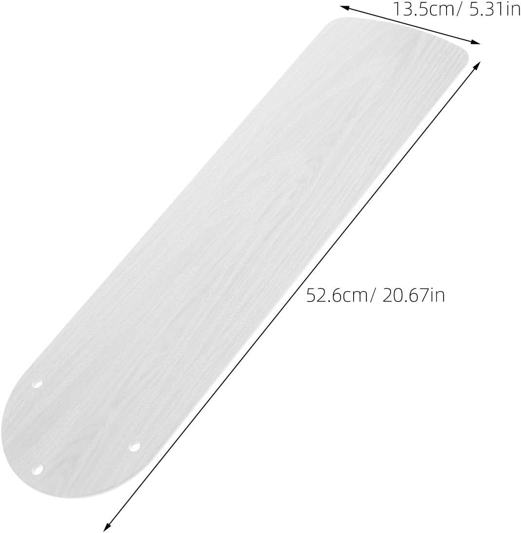 5pcs Replaceable Fan Blades for Renovations - Plastic Replacement Ceiling Fan Blades 20.7in Lengh for Home Living Room Bedroom White