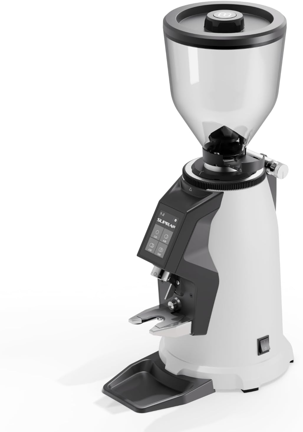 Supra 68 On-Demand Commercial Coffee Grinder | 68 mm Flat Burrs, 550 W Motor, Stepless Micrometric Adjustment, CTS & FOS Technology | Professional Espresso Grinder Made in Italy