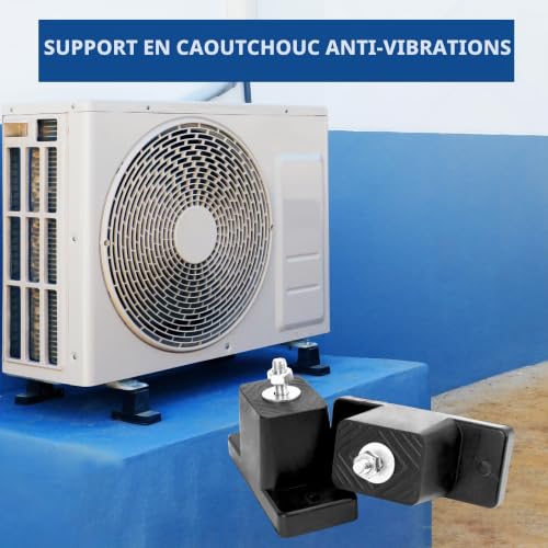 Support en caoutchouc pour climatisation anti-vibrations pour éliminer les bruits de balcon
