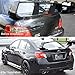 PIT66 Wing Stabilizer Support, Compatible with Subaru Impreza WRX STI Sedan 2015 2016 2017 2018 2019, Black Spoiler Stiffi 2PCS