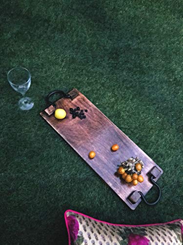 Wood Party Serving Platter Cheese Board Tray Wine Crackers Meat 20 Inch By 8 Inch #TOP3