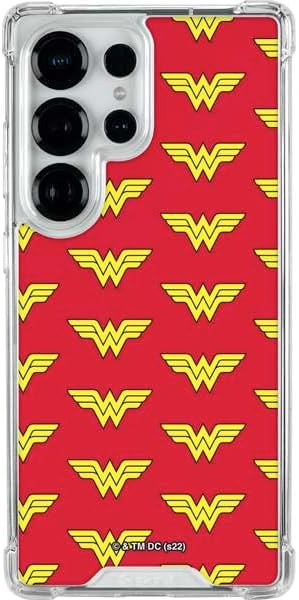 Skinit Clear Phone Case Compatible with Galaxy S25 Ultra - Officially Licensed DC Comics Wonder Woman Classic Action Pose Design