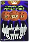Pumpkin Pro 94684pdq Glow-in-The-Dark Pumpkin Either Fangs or Buck Teeth