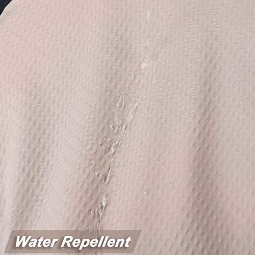 Caromio Soft Microfiber Fabric Shower Curtain Or Liner For Bathroom, Decorative Embossed Pattern, Water Repellent, Taupe, 72X84 Inches #TOP2