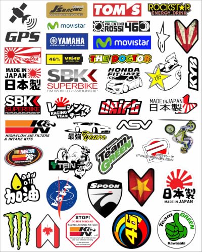 Image of Graphixdesign Decals Sticker Random Sticker for Skateboard Helmet Laptop Bicycle Hypebeast Bike Guitar Stickers ((8X10 Inch 15 PIC D))