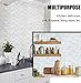 KASARO Peel and Stick Mosaic Shell Backsplash Sticker for Kitchen, Bedroom and Bathroom Mother of Pearl Wall Tiles (1, White)